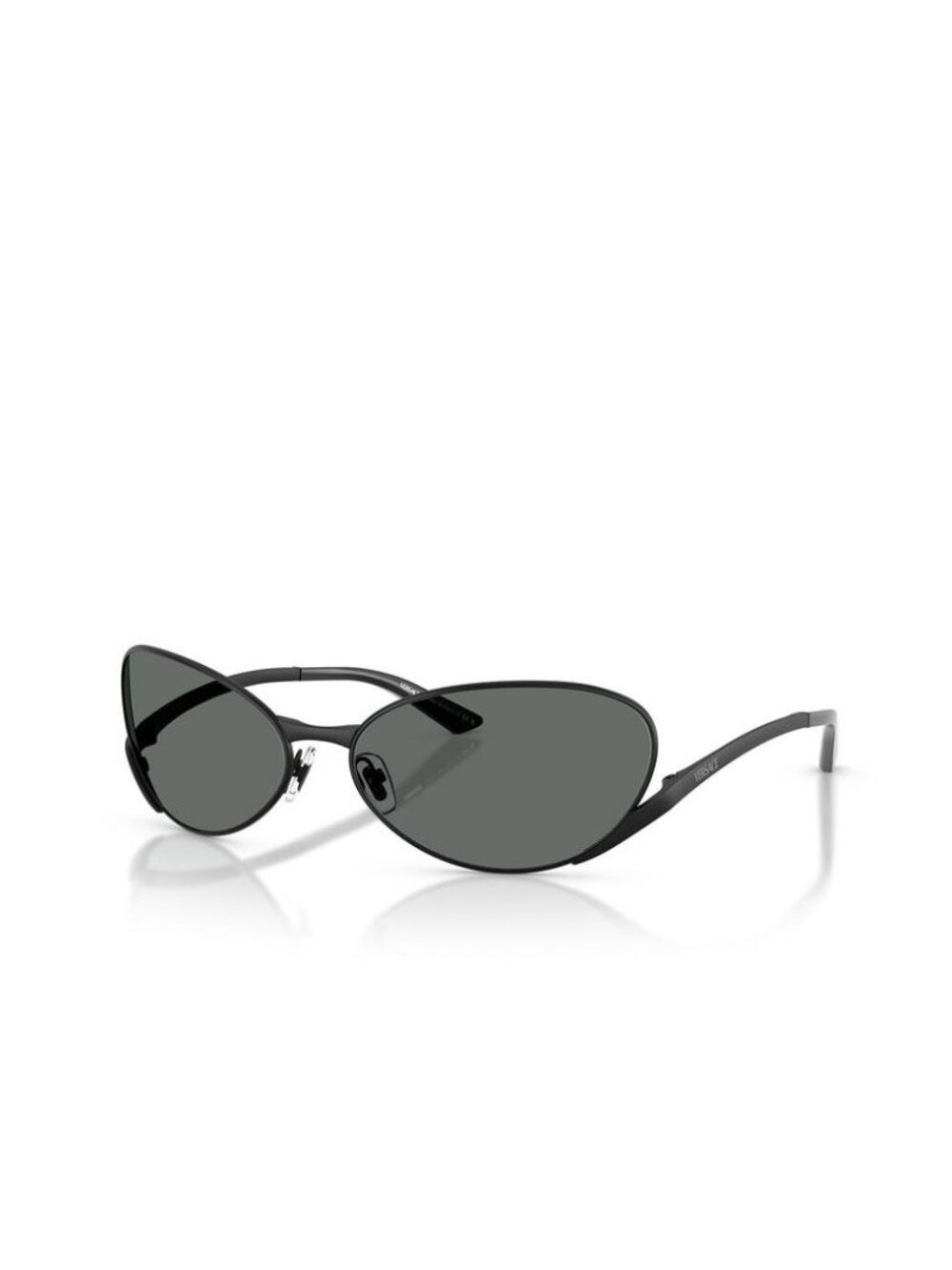 NWT Versace VE2285 1436/87 Black Metal Cat Eye Sunglasses